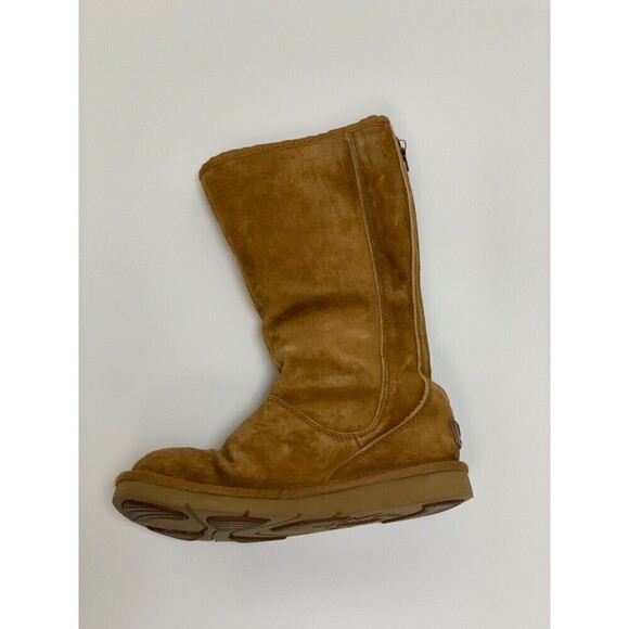 BOGO UGG Knightsbridge Tan Tall Suede Boot 5119 Shearling Lined Back Zip Women 5 - Picture 9 of 16
